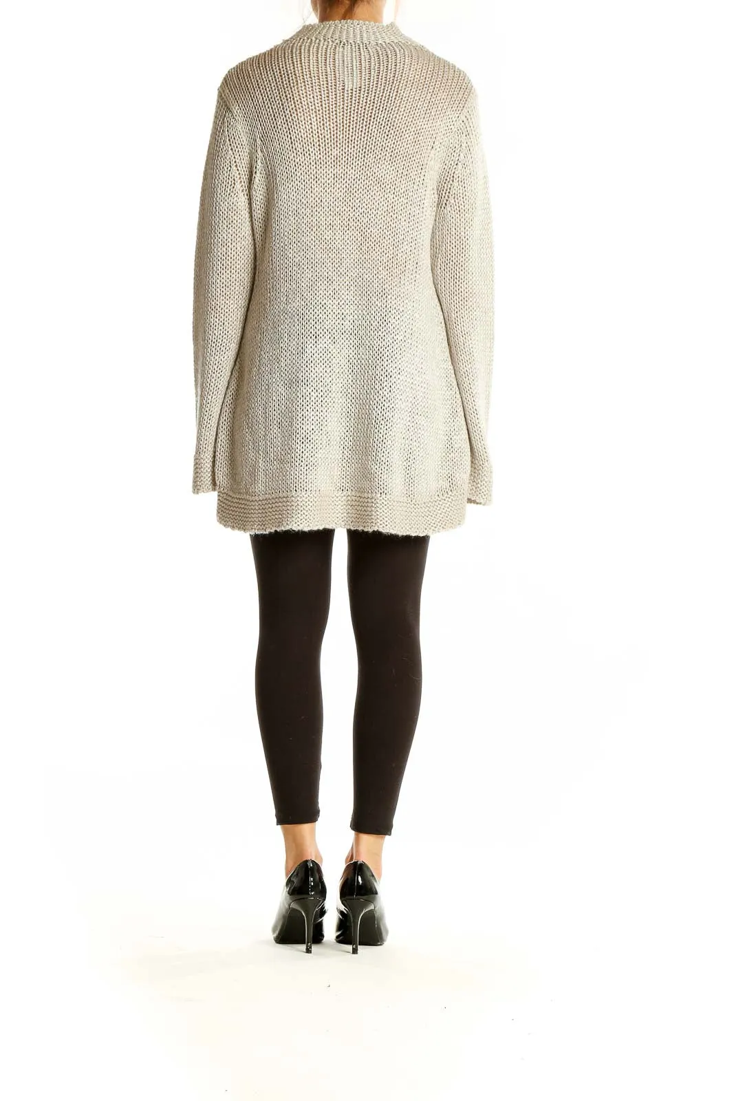 Beige Oversized Chunky Knit Sweater