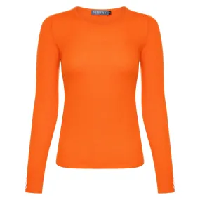 Broughton Cashmere Crew Neck - Orange