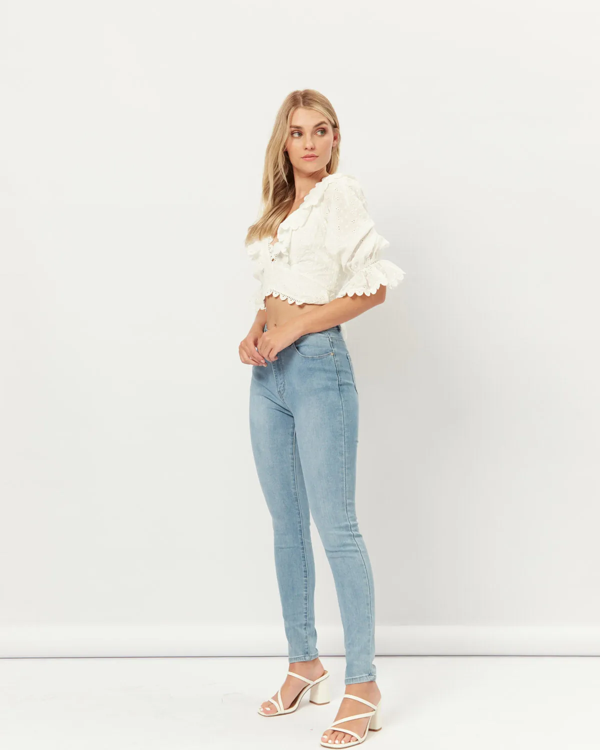 Celeste Blue Skinny Jeans