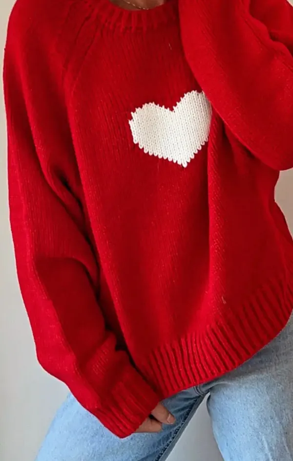 Classic Chunky Heart Sweater