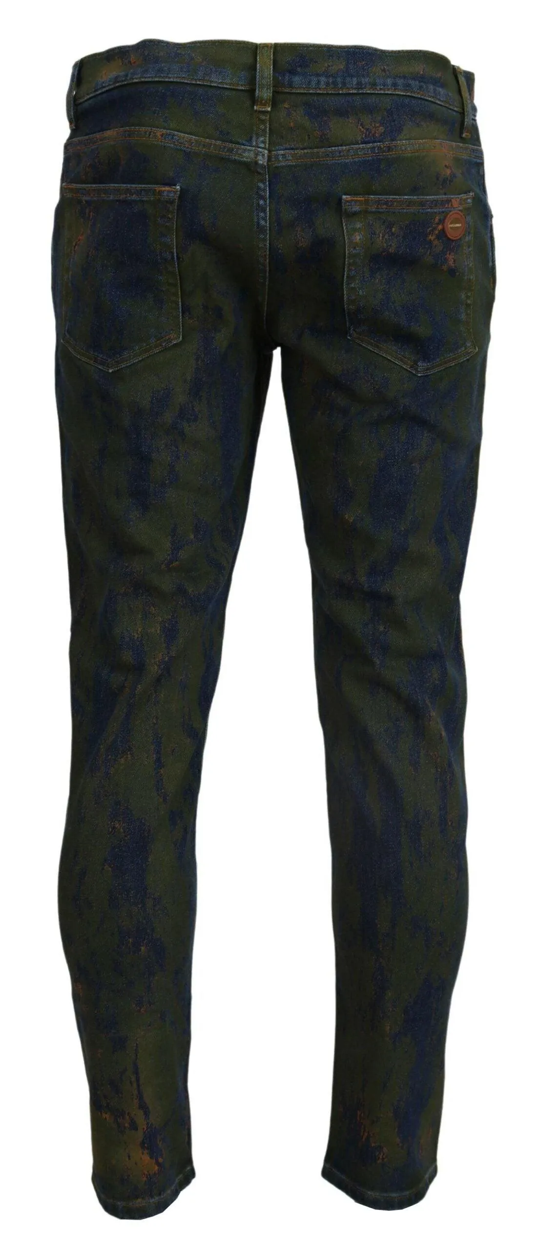 Dolce & Gabbana Blue Green Skinny Cotton Denim Jeans