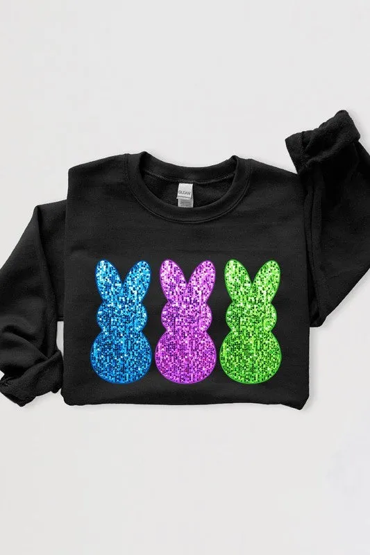 Easter Bunny Graphic Fleece Sweatshirts