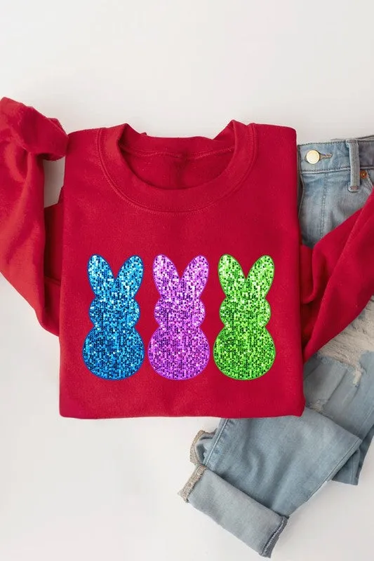 Easter Bunny Graphic Fleece Sweatshirts