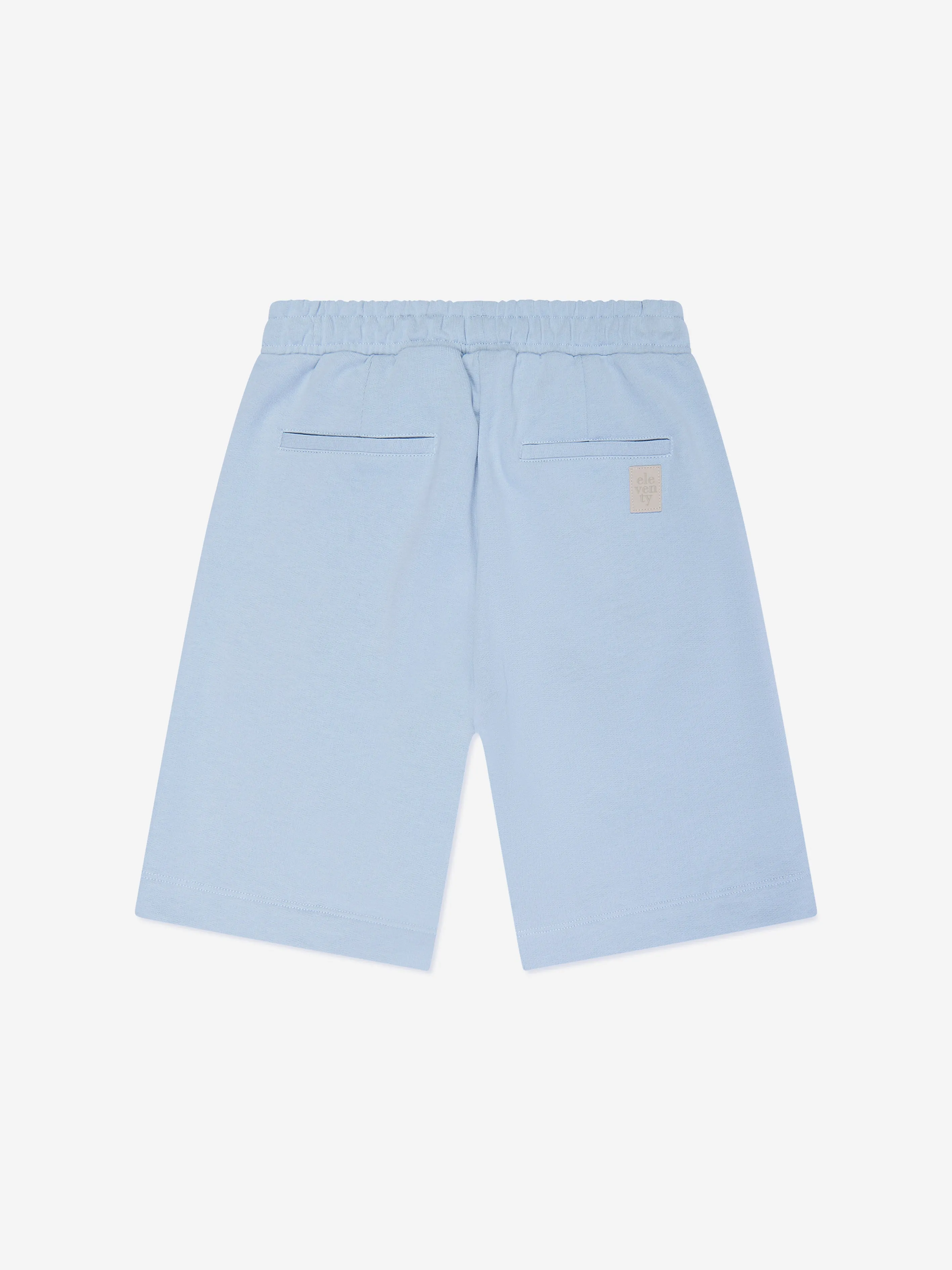 Eleventy Boys Jersey Cargo Shorts in Blue