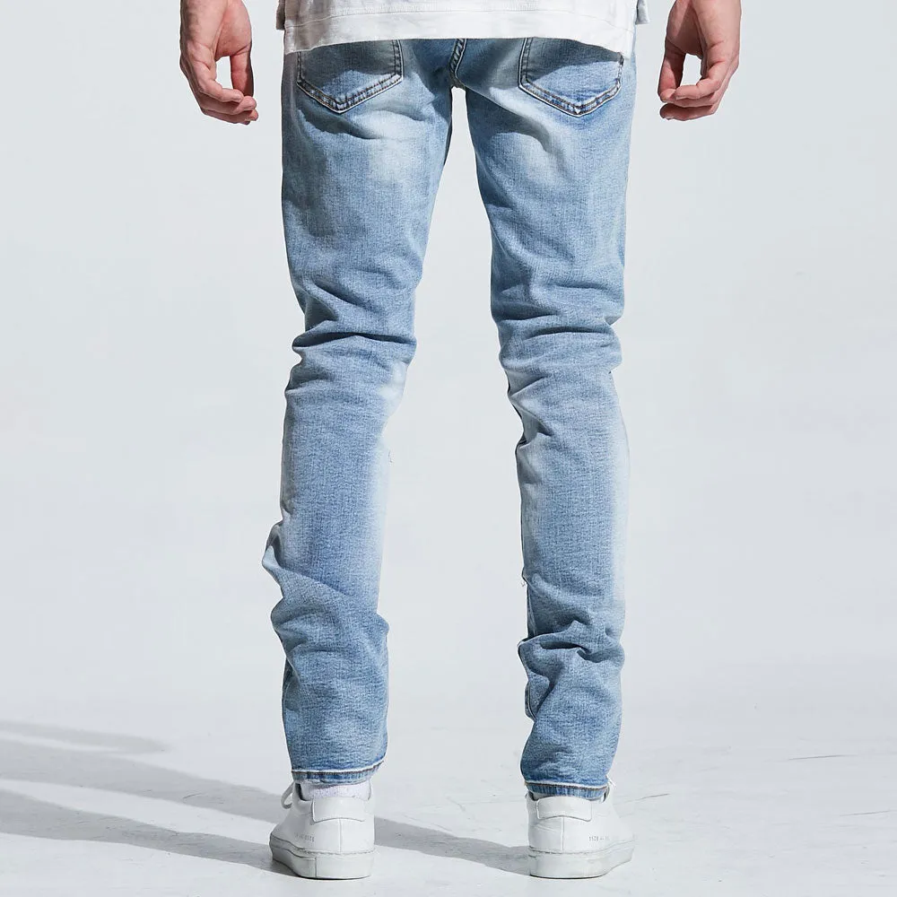 Embellish Paul Denim Jeans Light Blue Patch