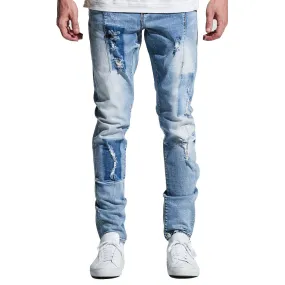 Embellish Paul Denim Jeans Light Blue Patch