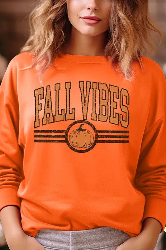 Fall Vibes Graphic Fleece Sweatshirts