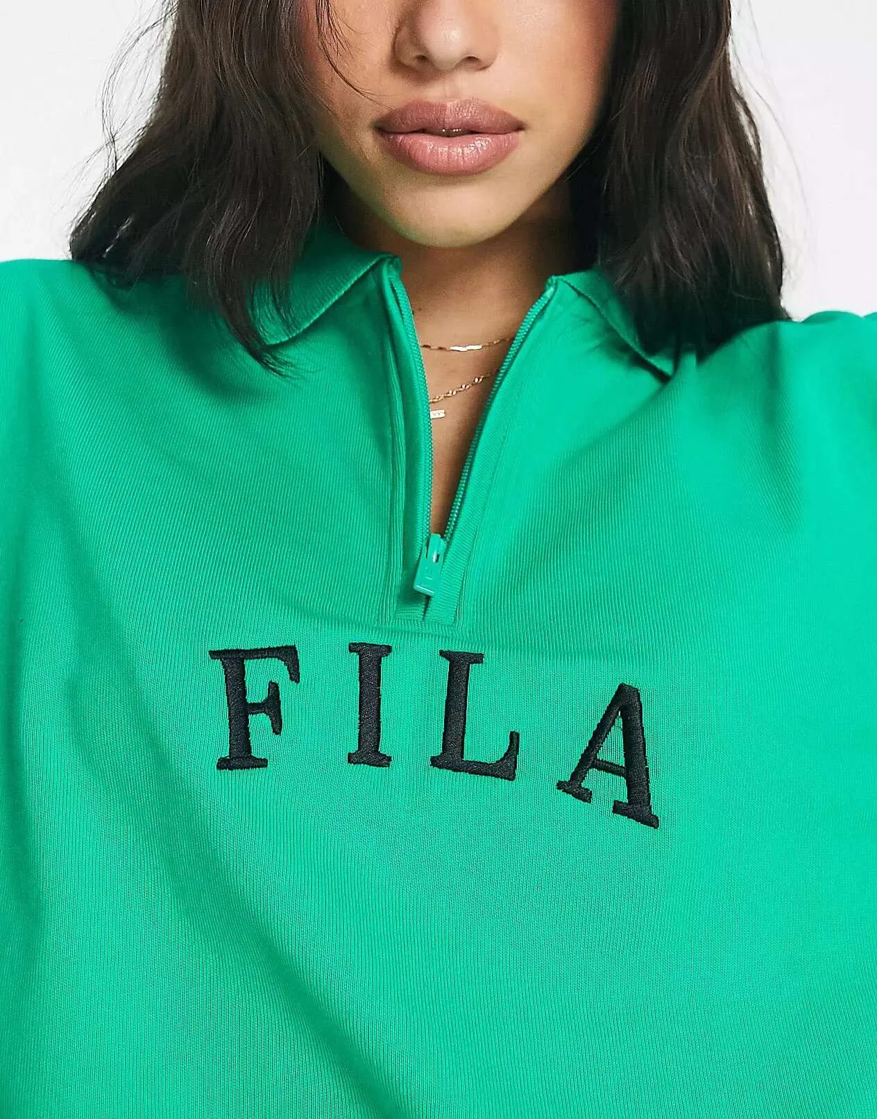 Fila Green Ribbed Varsity Rugby Shirt