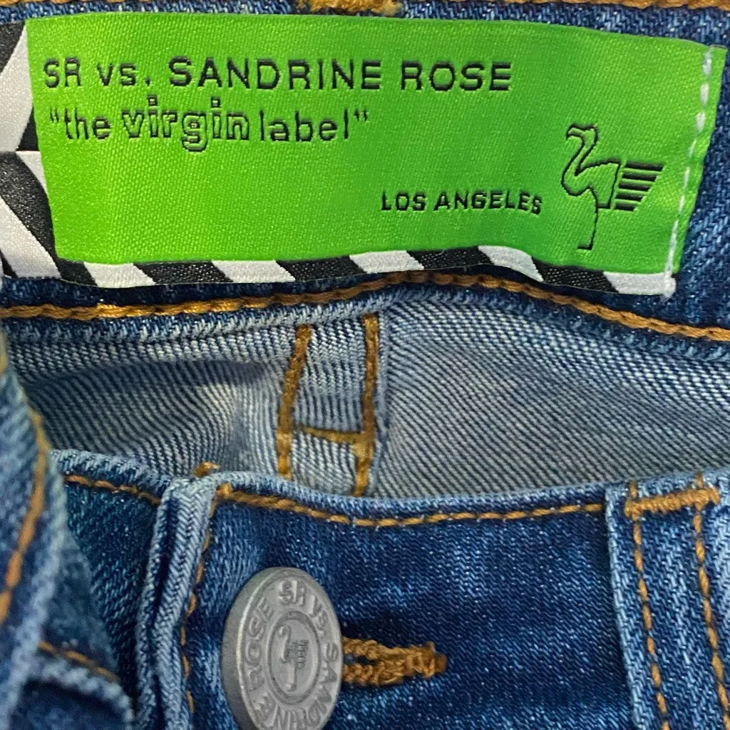 Free People Sandrine Rose Mid-Rise Skinny Denim Jeans Indigo Size 26