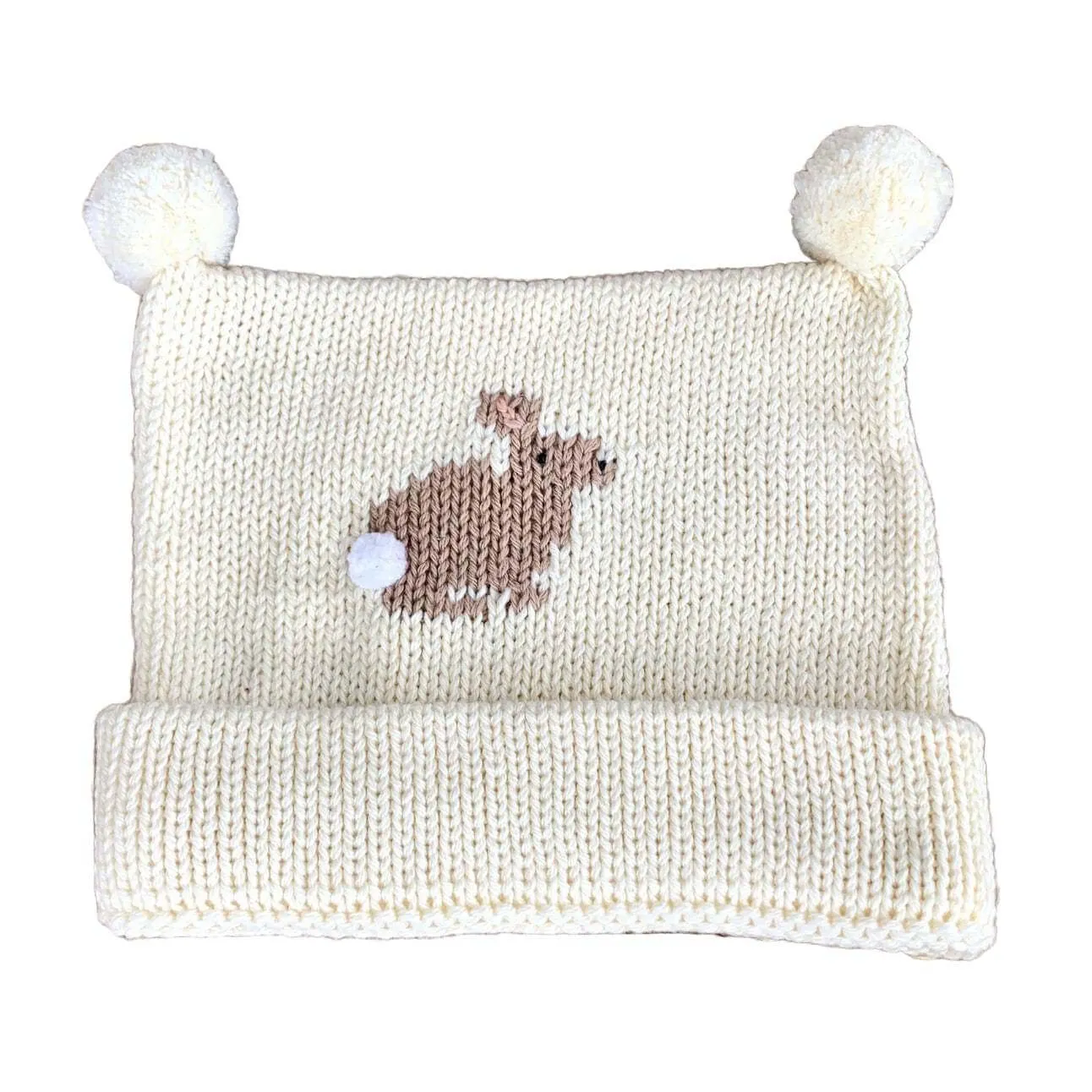 Ivory Bunny Roll Neck Sweater