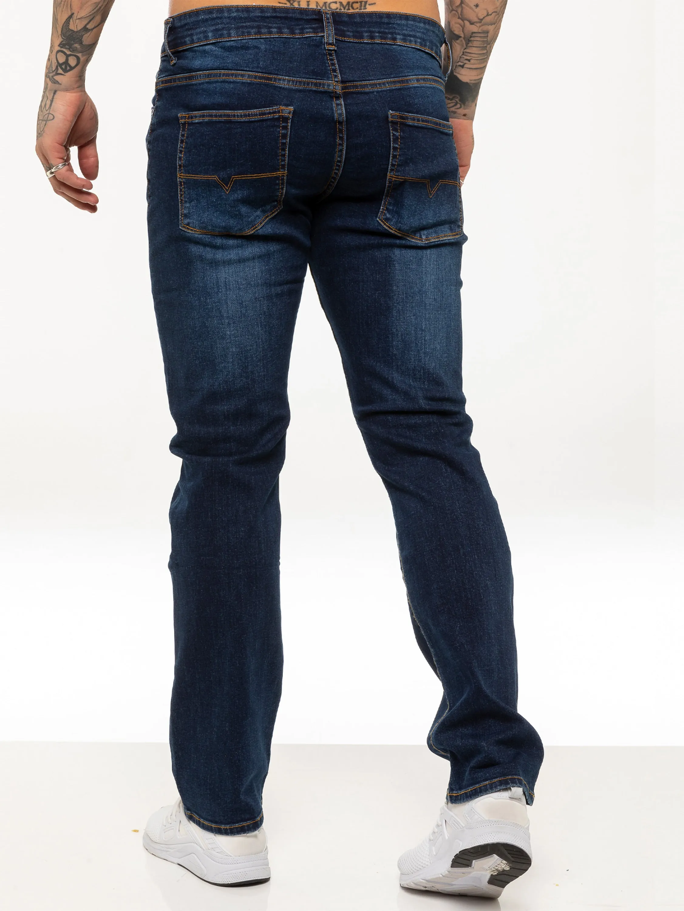 Kruze | Mens Straight Leg Stretch Jeans