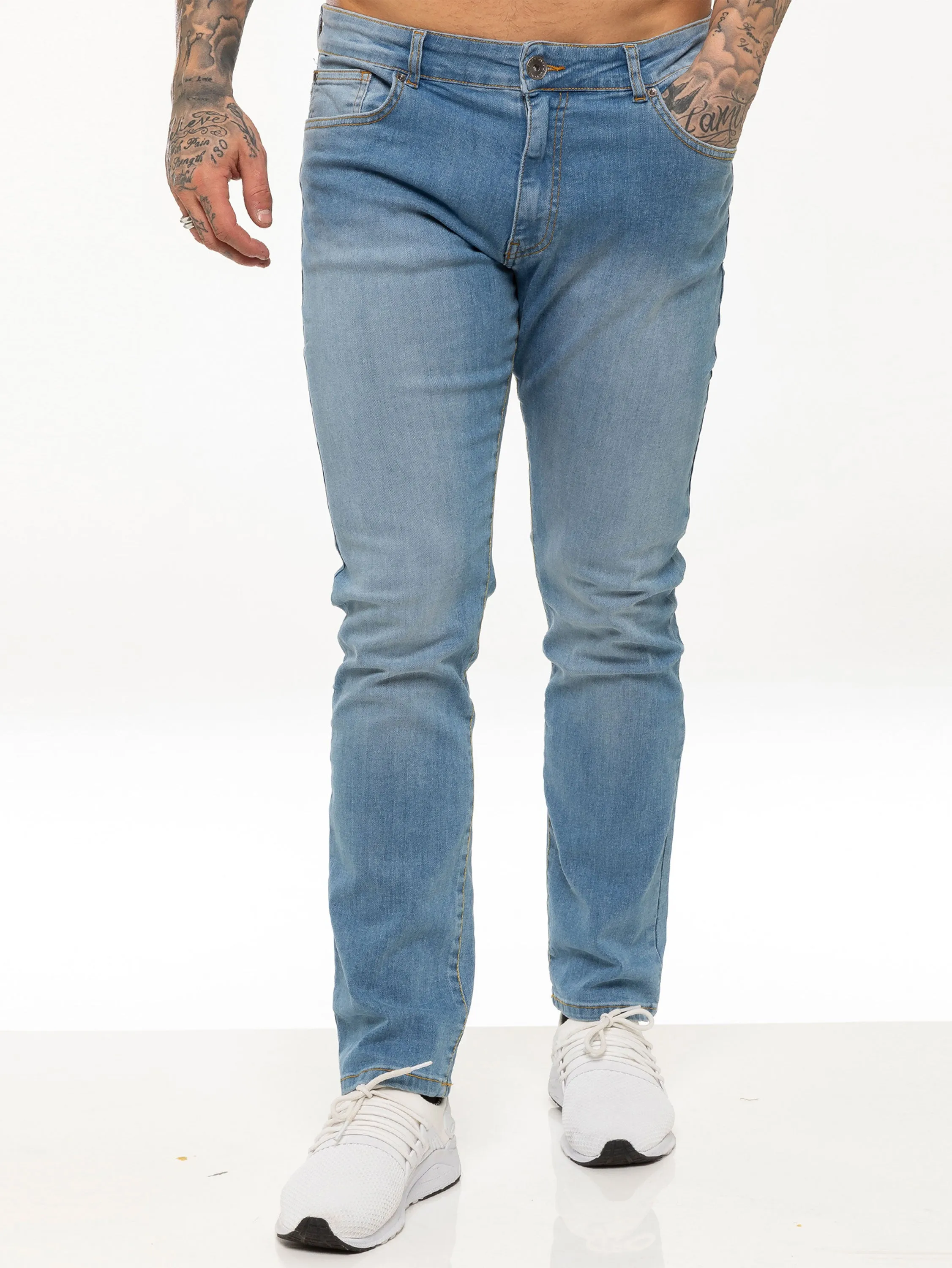 Kruze | Mens Straight Leg Stretch Jeans