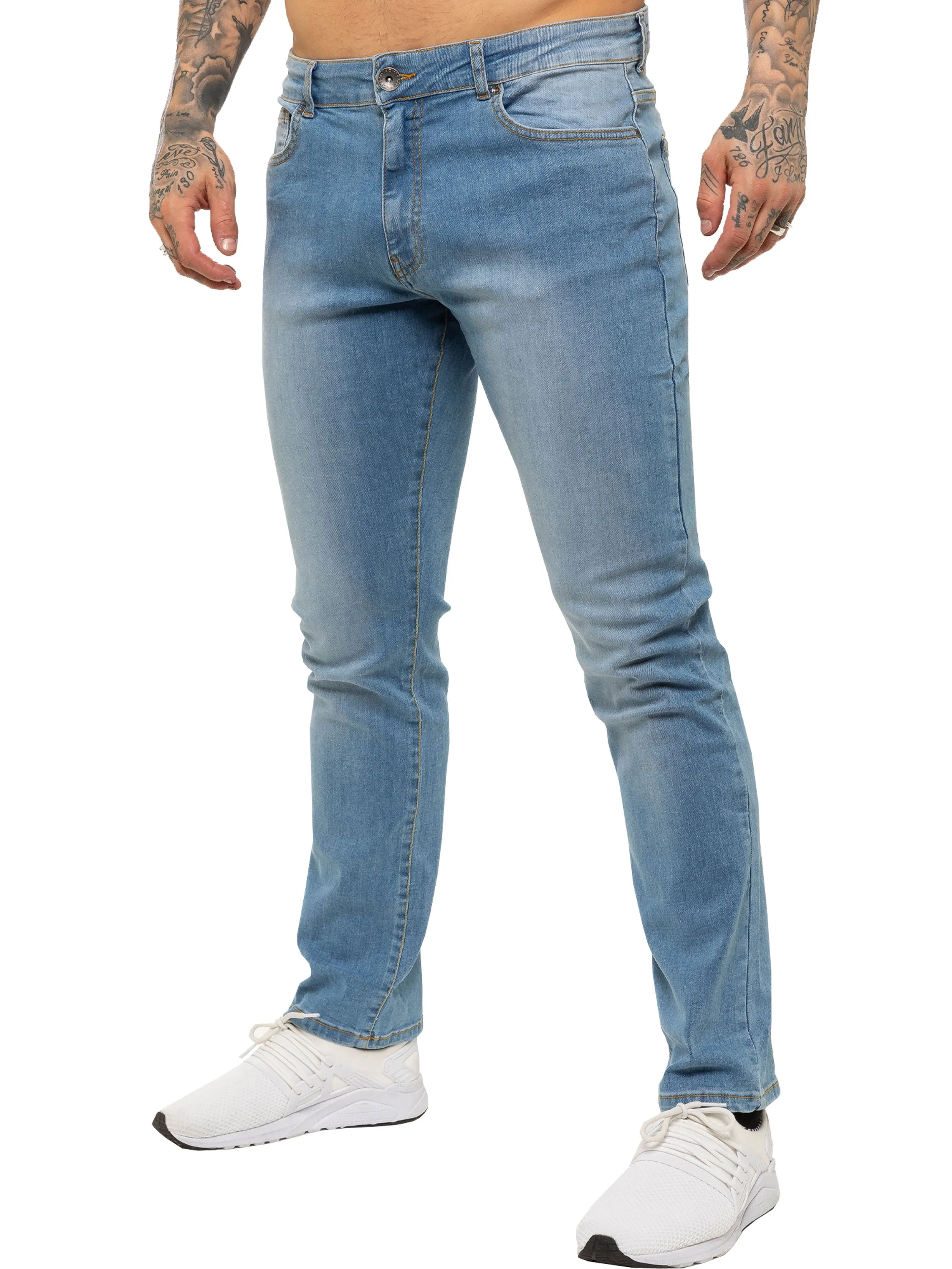 Kruze | Mens Straight Leg Stretch Jeans