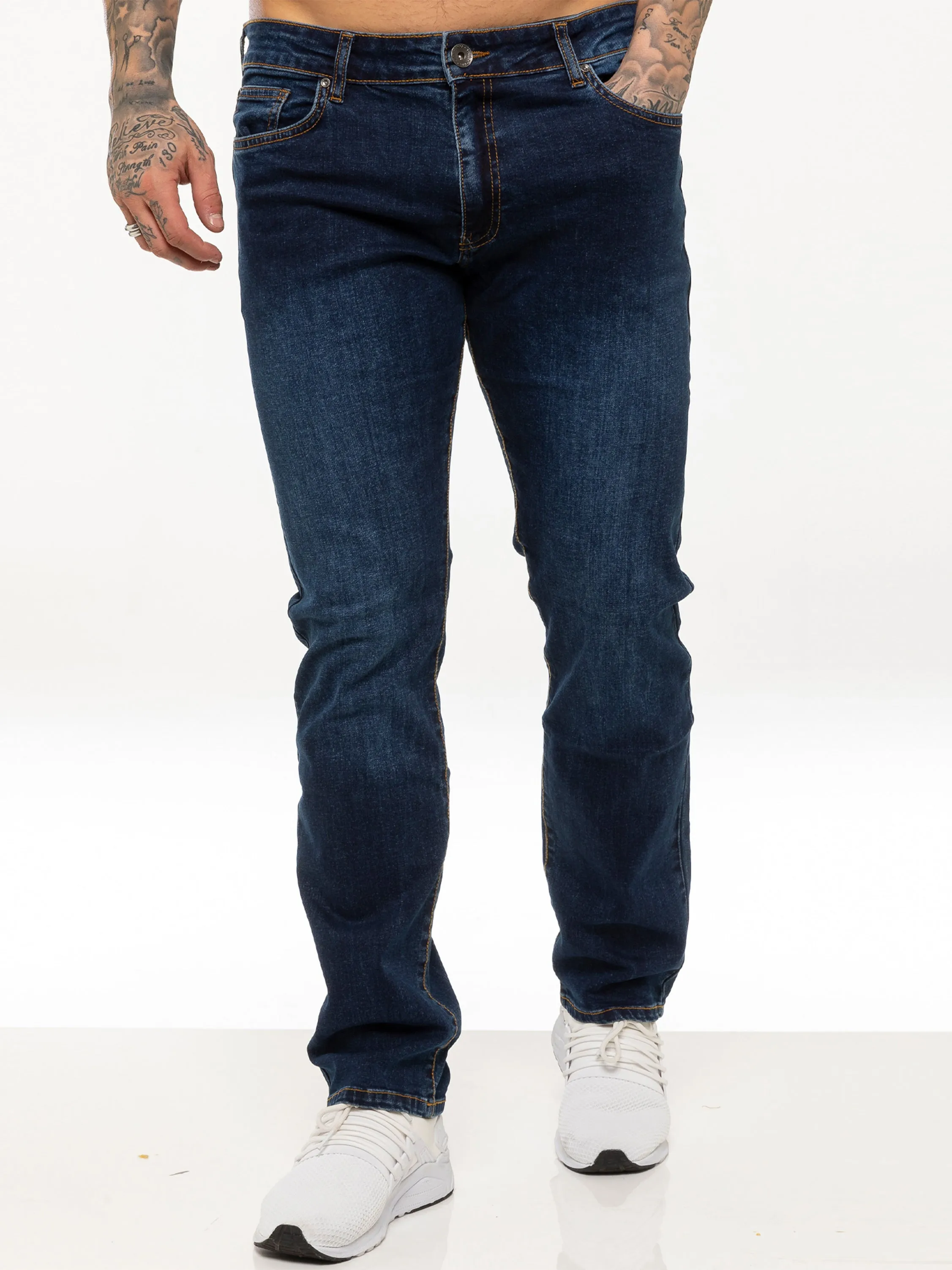 Kruze | Mens Straight Leg Stretch Jeans