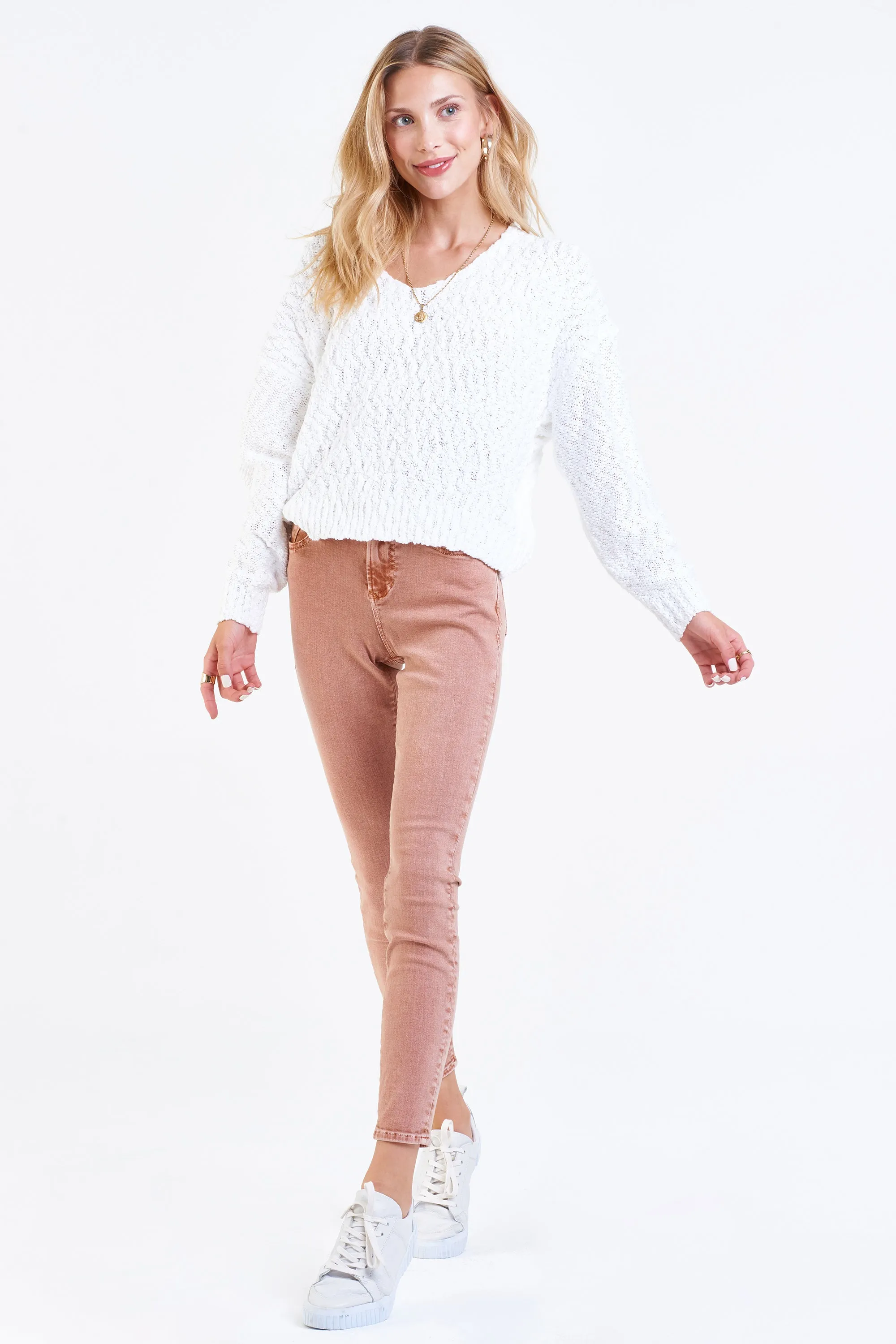 LEXI DROP SHOULDER SWEATER SEA SALT