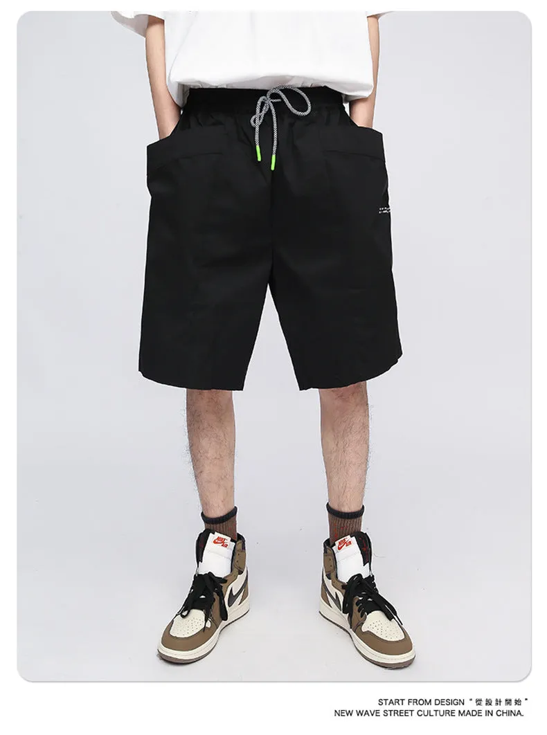 New Men's Overalls Drawstring Sports Casual Shorts With Large Pockets | SH-271