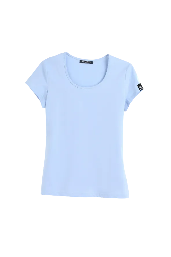 Posh Women's Cotton U Sharp T shirt ( 135g)