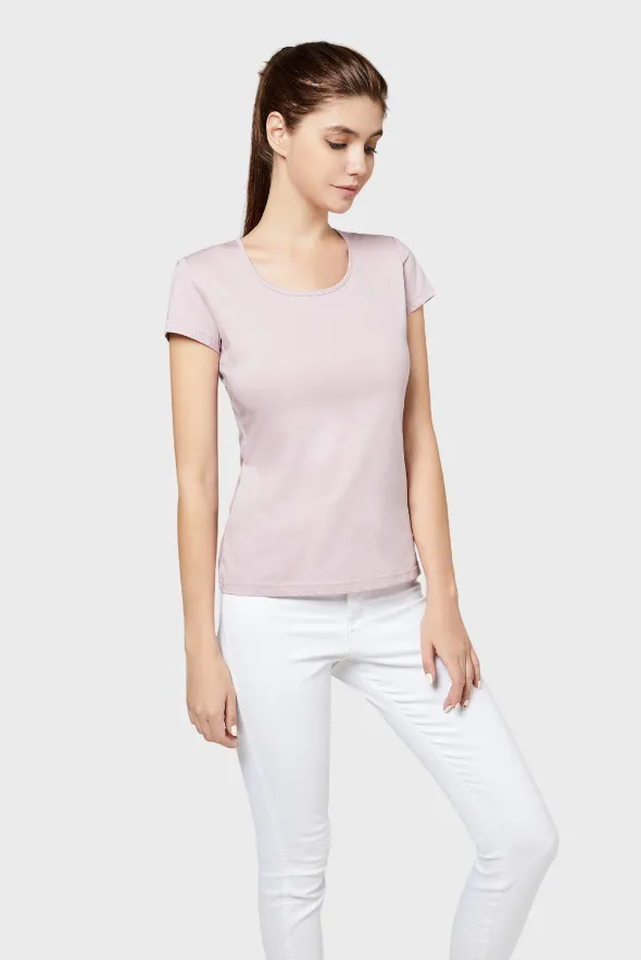 Posh Women's Cotton U Sharp T shirt ( 135g)