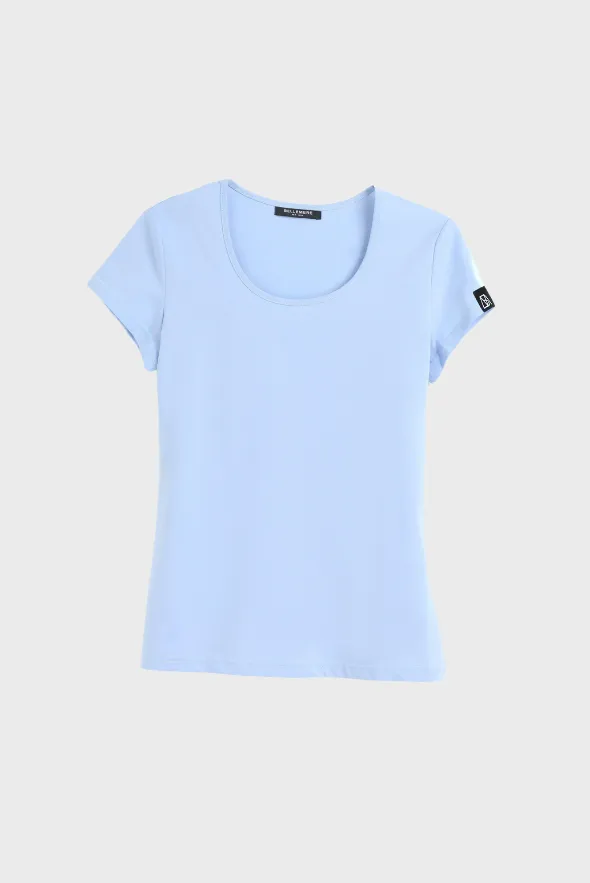 Posh Women's Cotton U Sharp T shirt ( 135g)