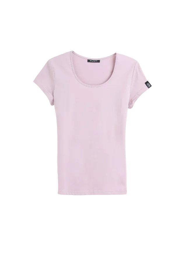 Posh Women's Cotton U Sharp T shirt ( 135g)