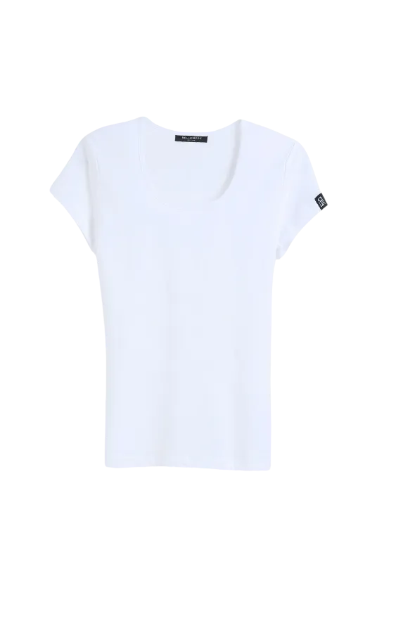 Posh Women's Cotton U Sharp T shirt ( 135g)