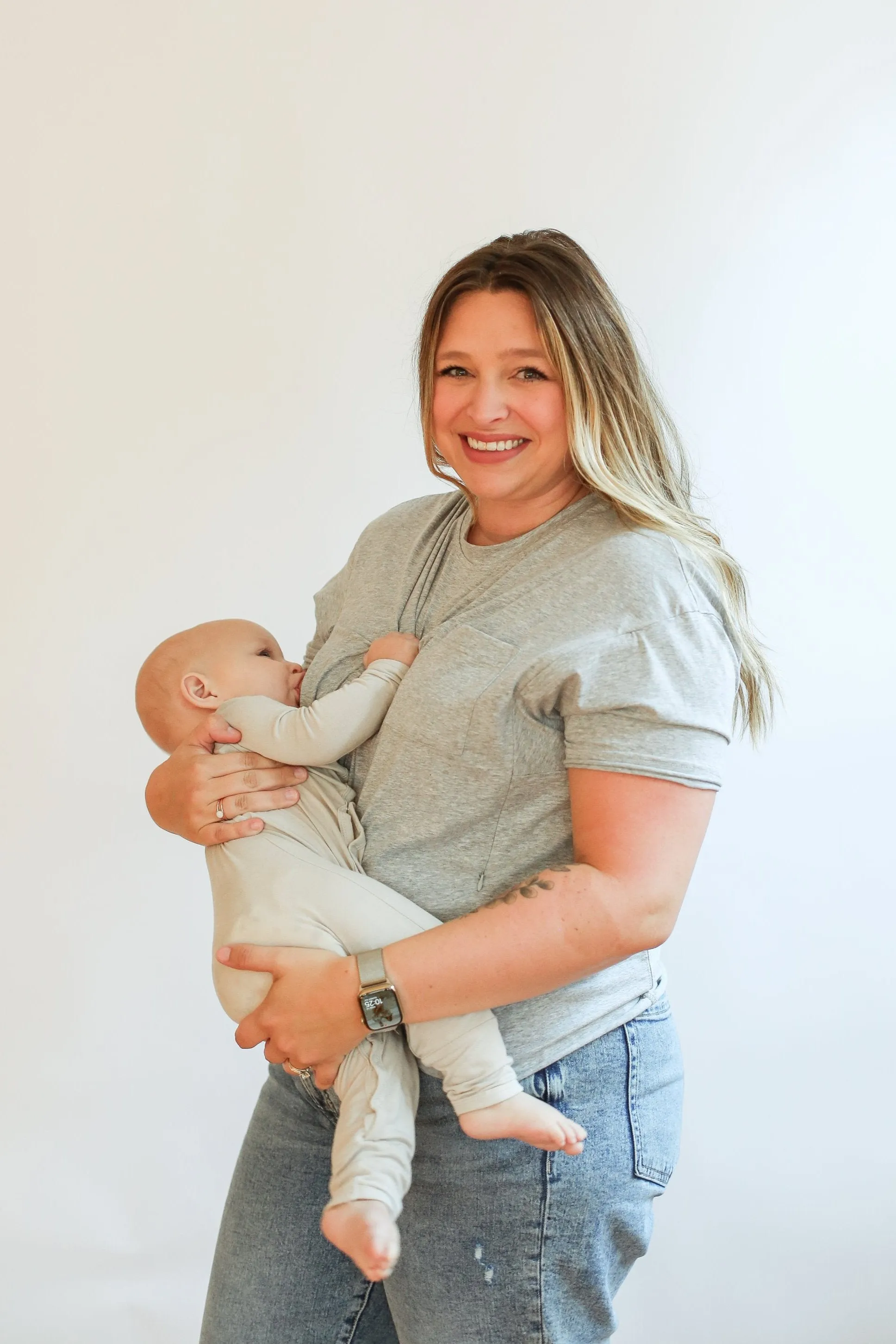 Relaxed Fit Zip Breastfeeding Tee