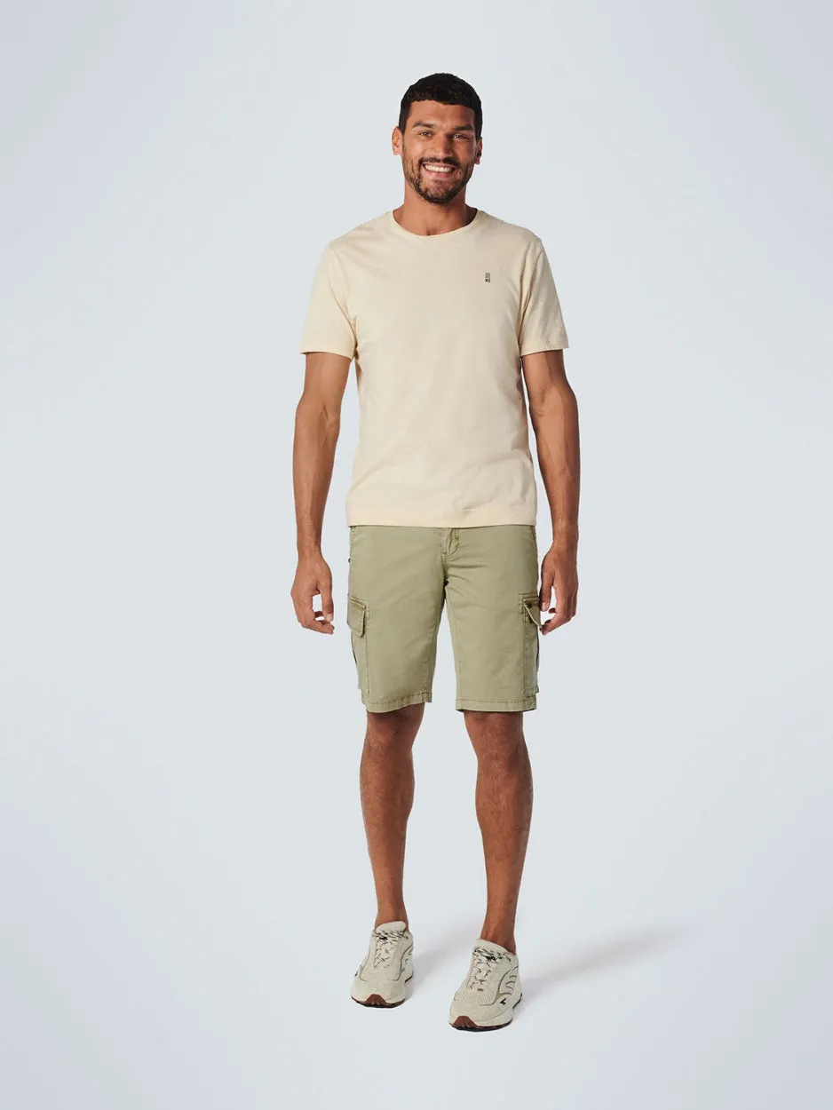 Short Cargo Garment Dyed   Stone Washed Stretch | Smoke Green