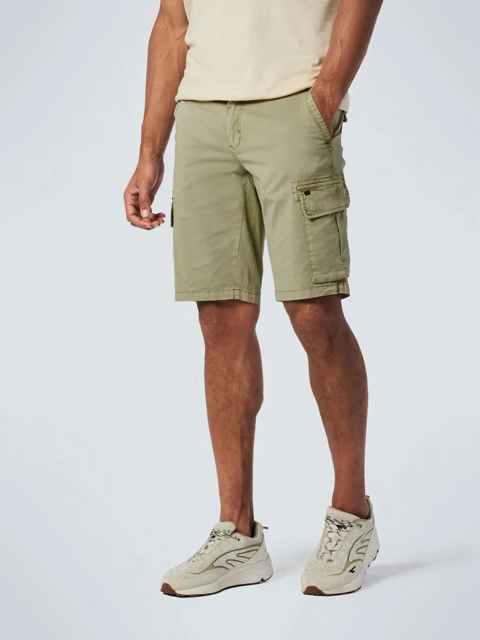 Short Cargo Garment Dyed   Stone Washed Stretch | Smoke Green