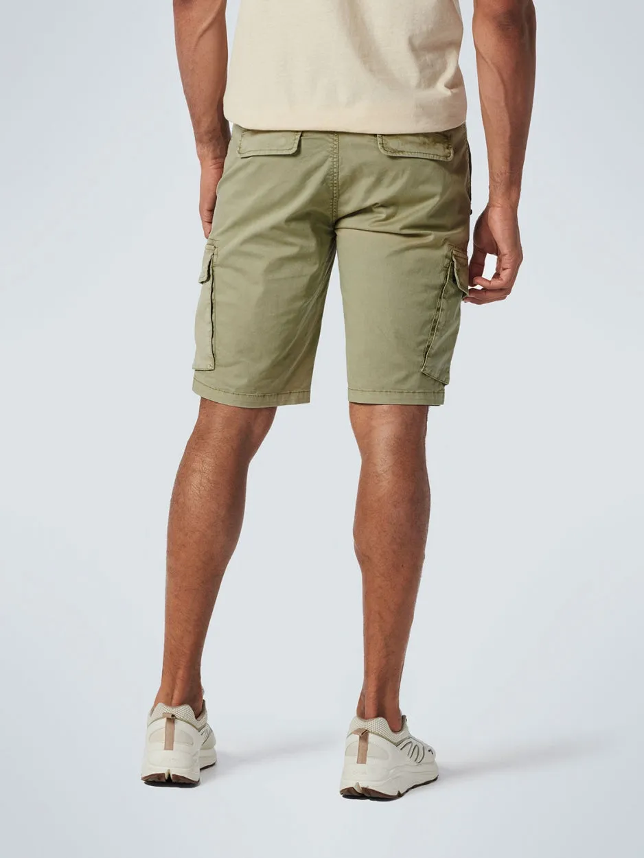 Short Cargo Garment Dyed   Stone Washed Stretch | Smoke Green