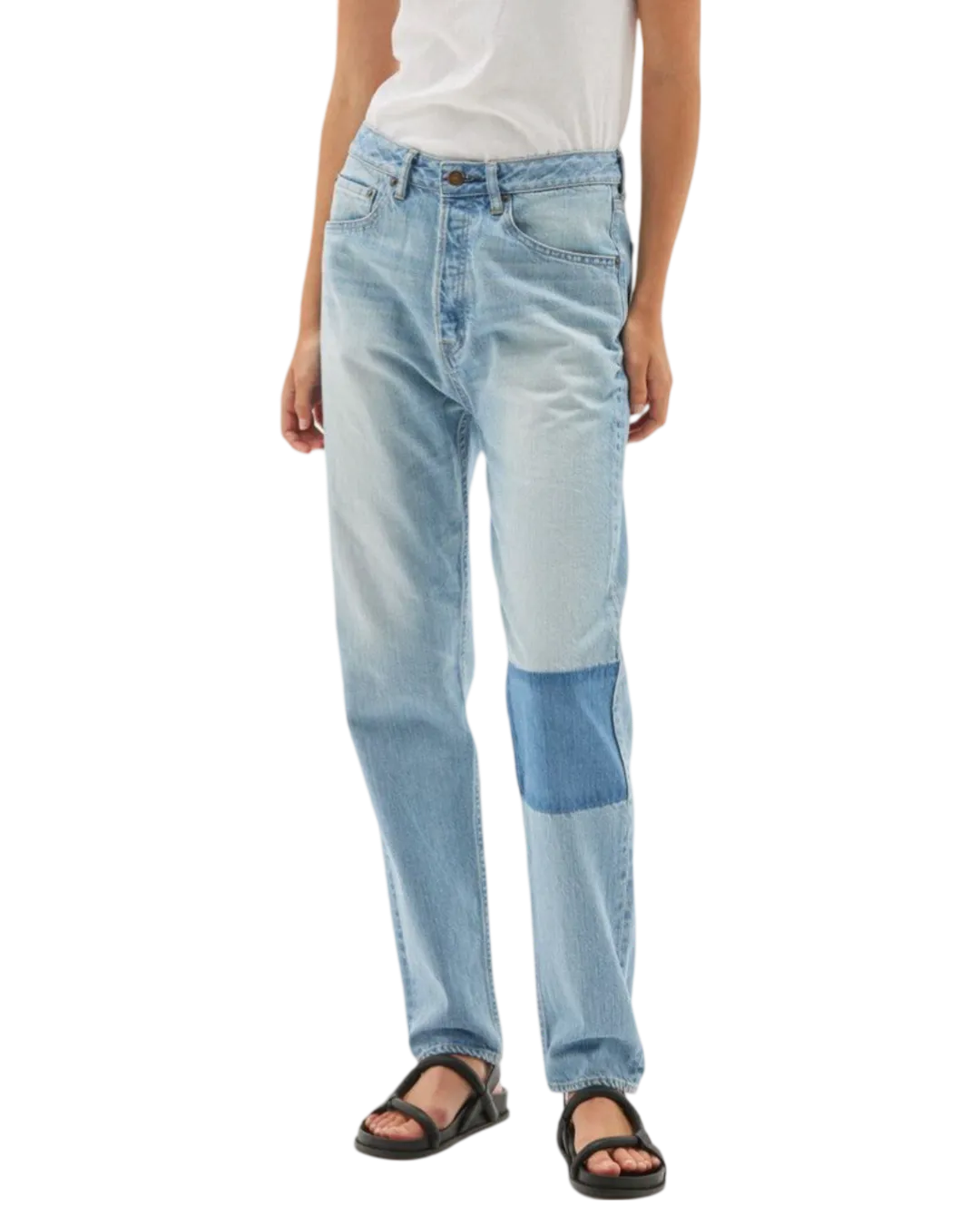 Size 26 | Bassike Universal Patch Knee Jeans