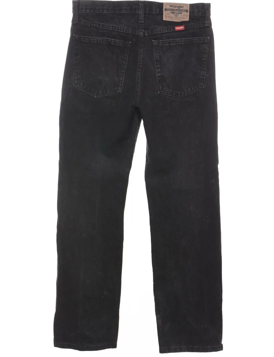 Straight-Leg Black Wrangler Jeans - W32 L30