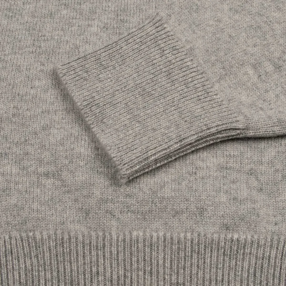 The Bowmore 1/4 Zip Neck Cashmere Sweater - Brume & Smog