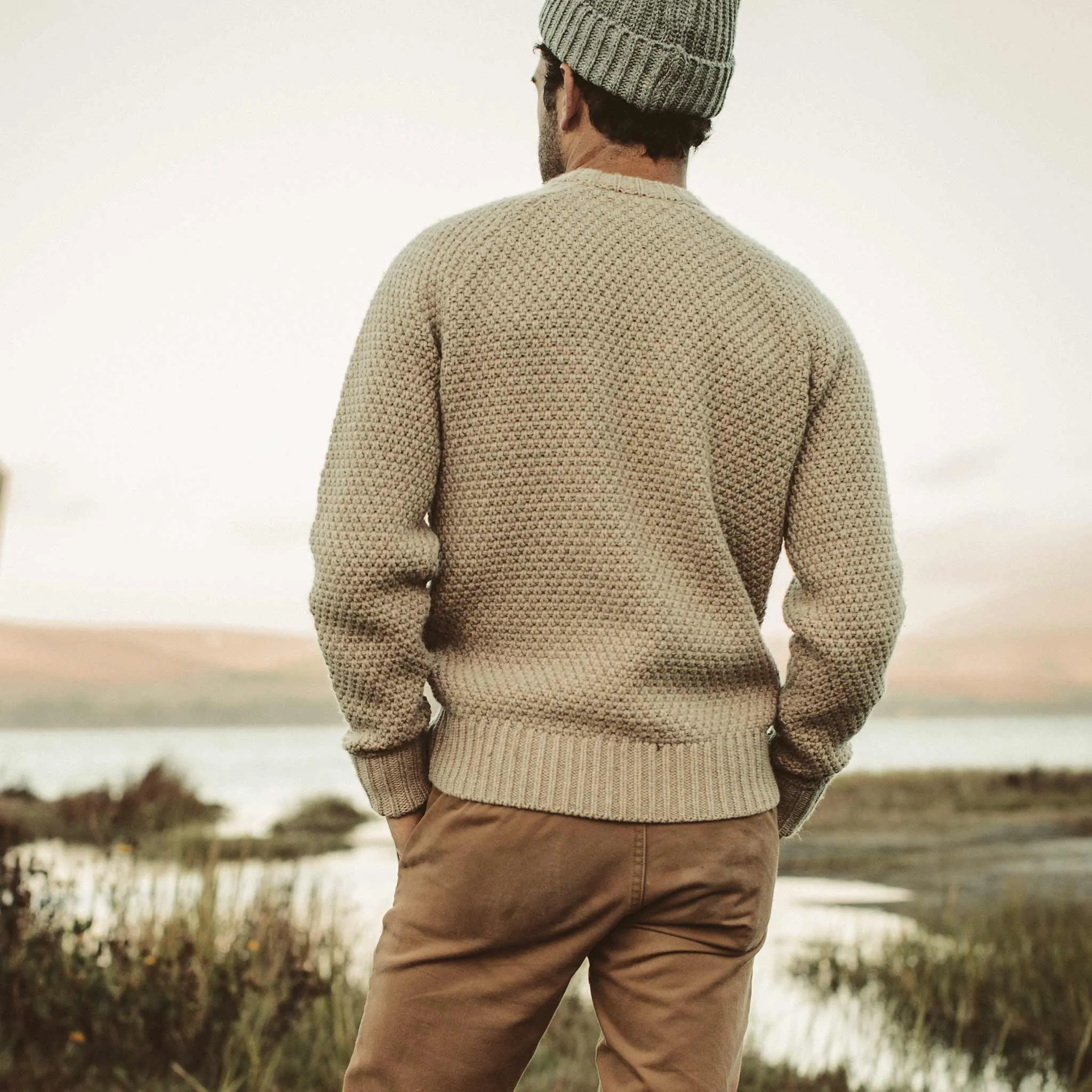 The Fisherman Sweater in Natural Melange