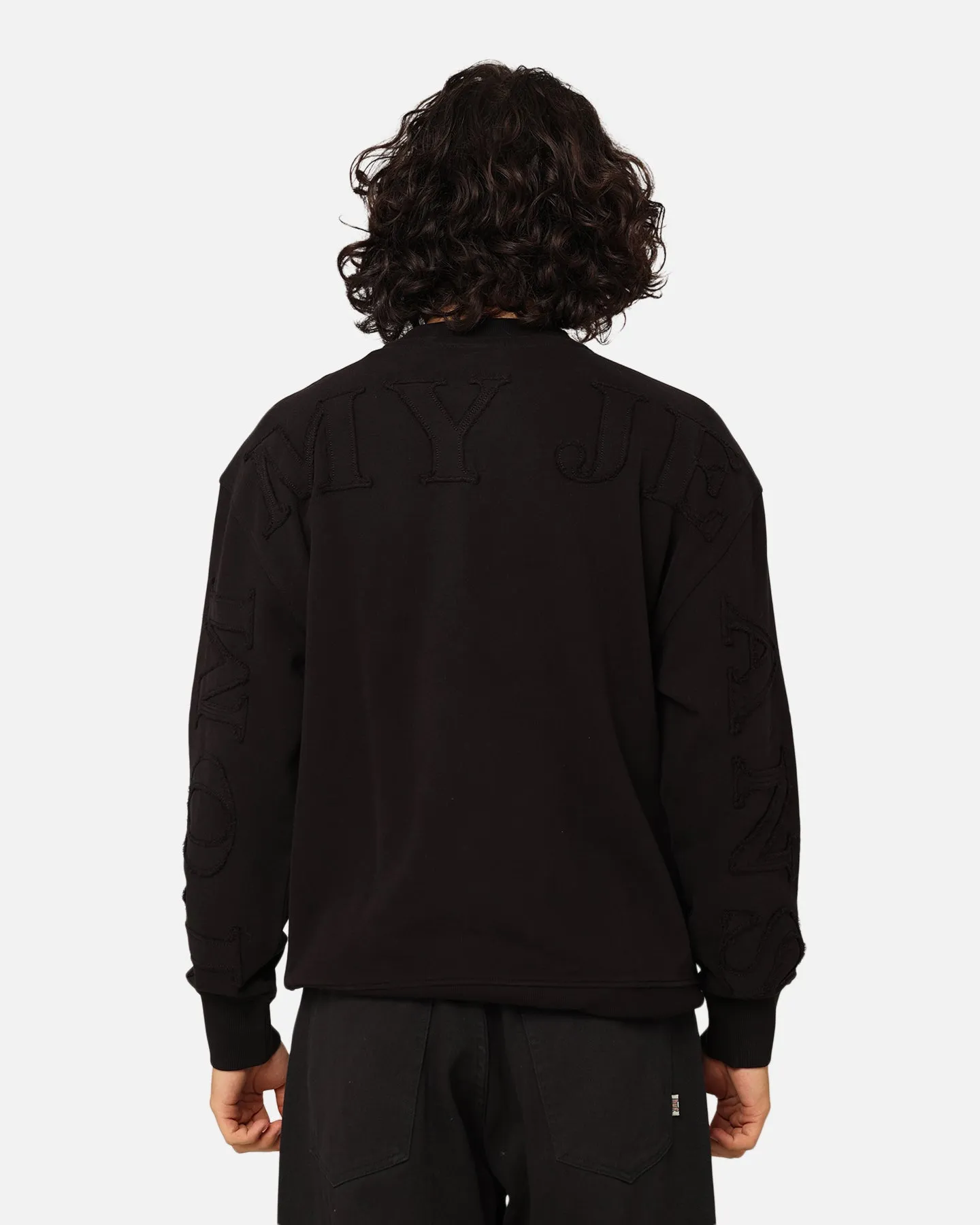 Tommy Jeans Relaxed Tonal Appliqué Crewneck Black