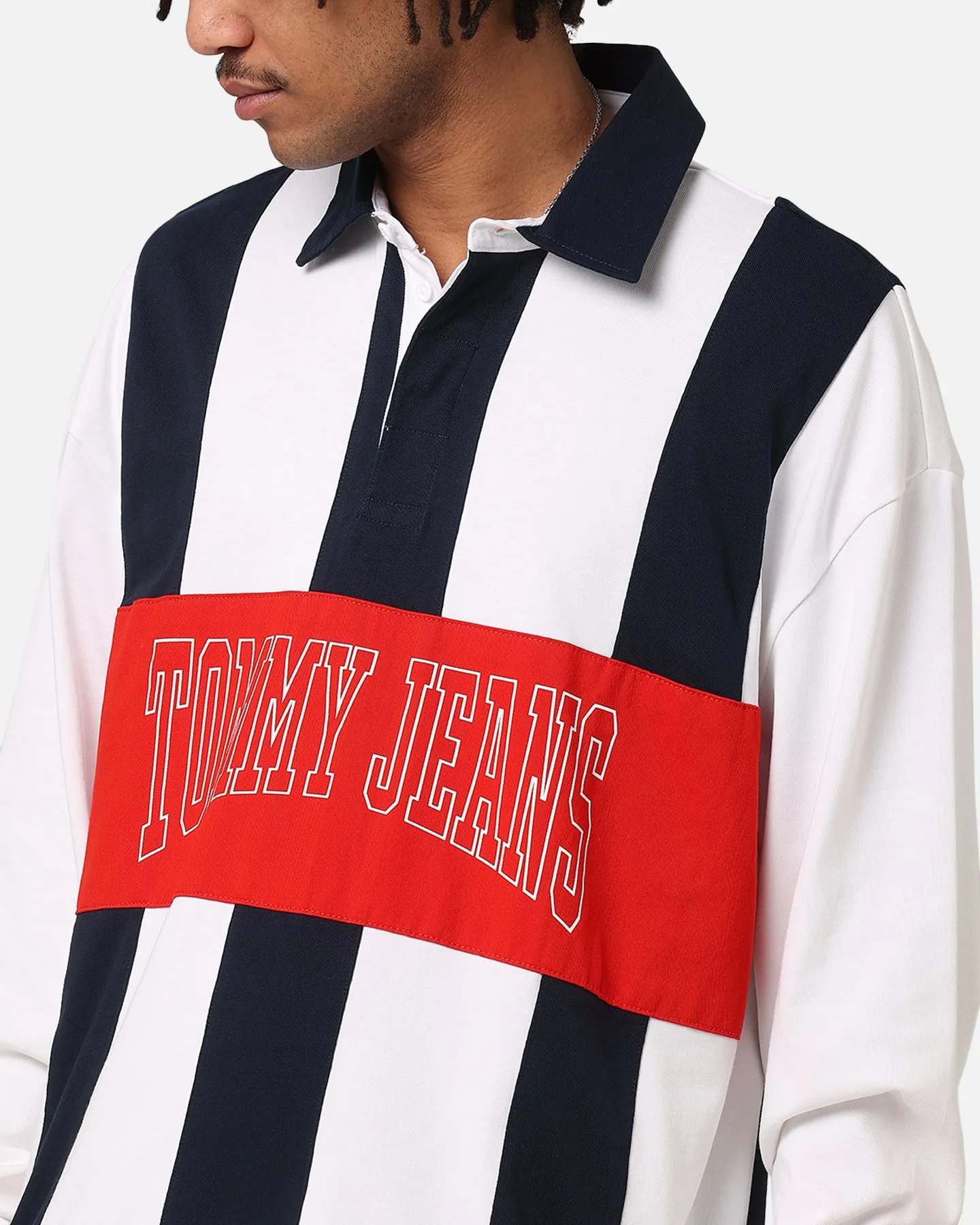 Tommy Jeans TJM Archive Rugby Shirt White/Multi