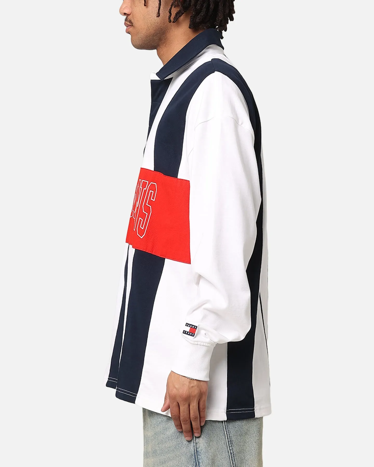 Tommy Jeans TJM Archive Rugby Shirt White/Multi