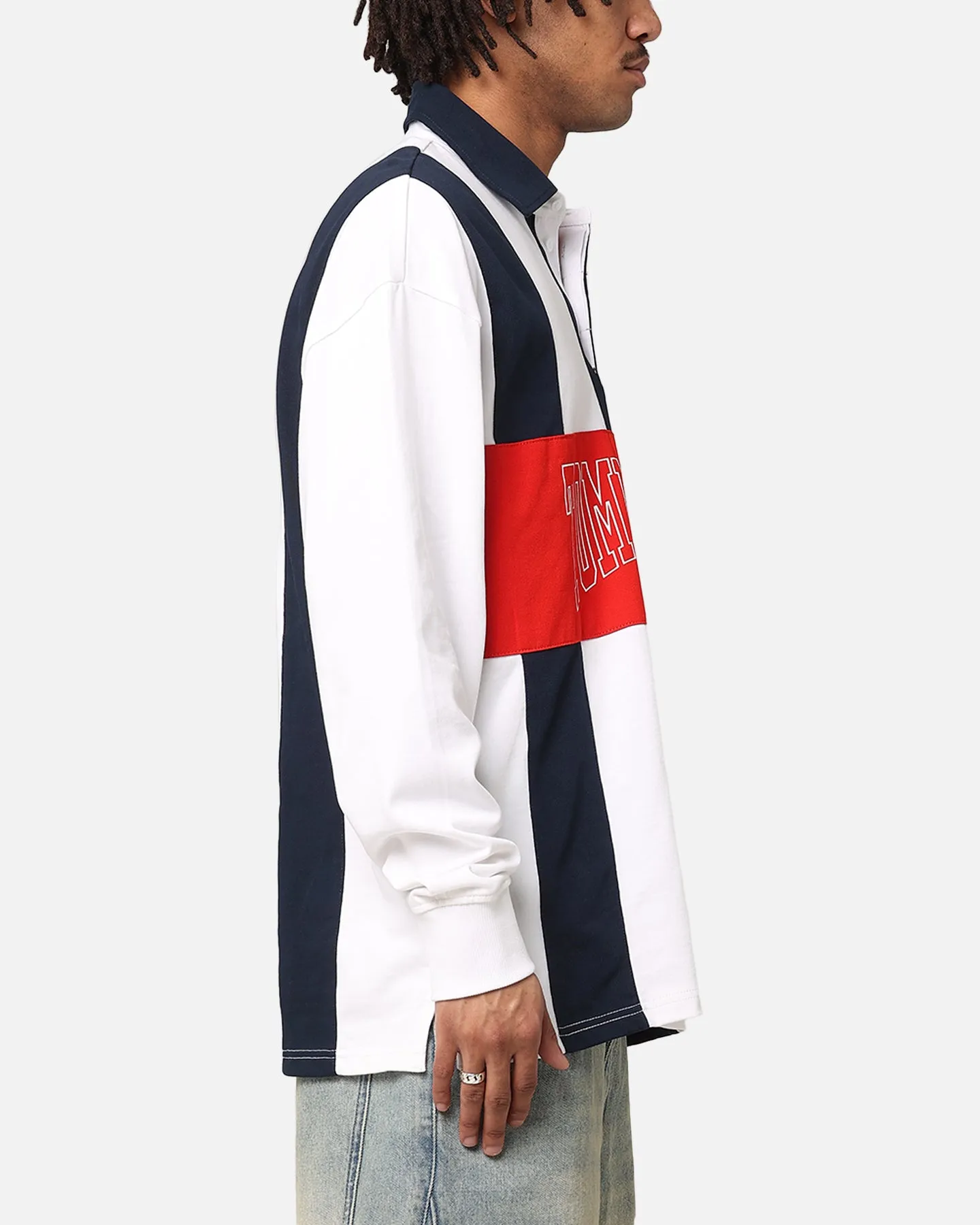 Tommy Jeans TJM Archive Rugby Shirt White/Multi