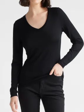 TOORALLIE MERINO V NECK TEE