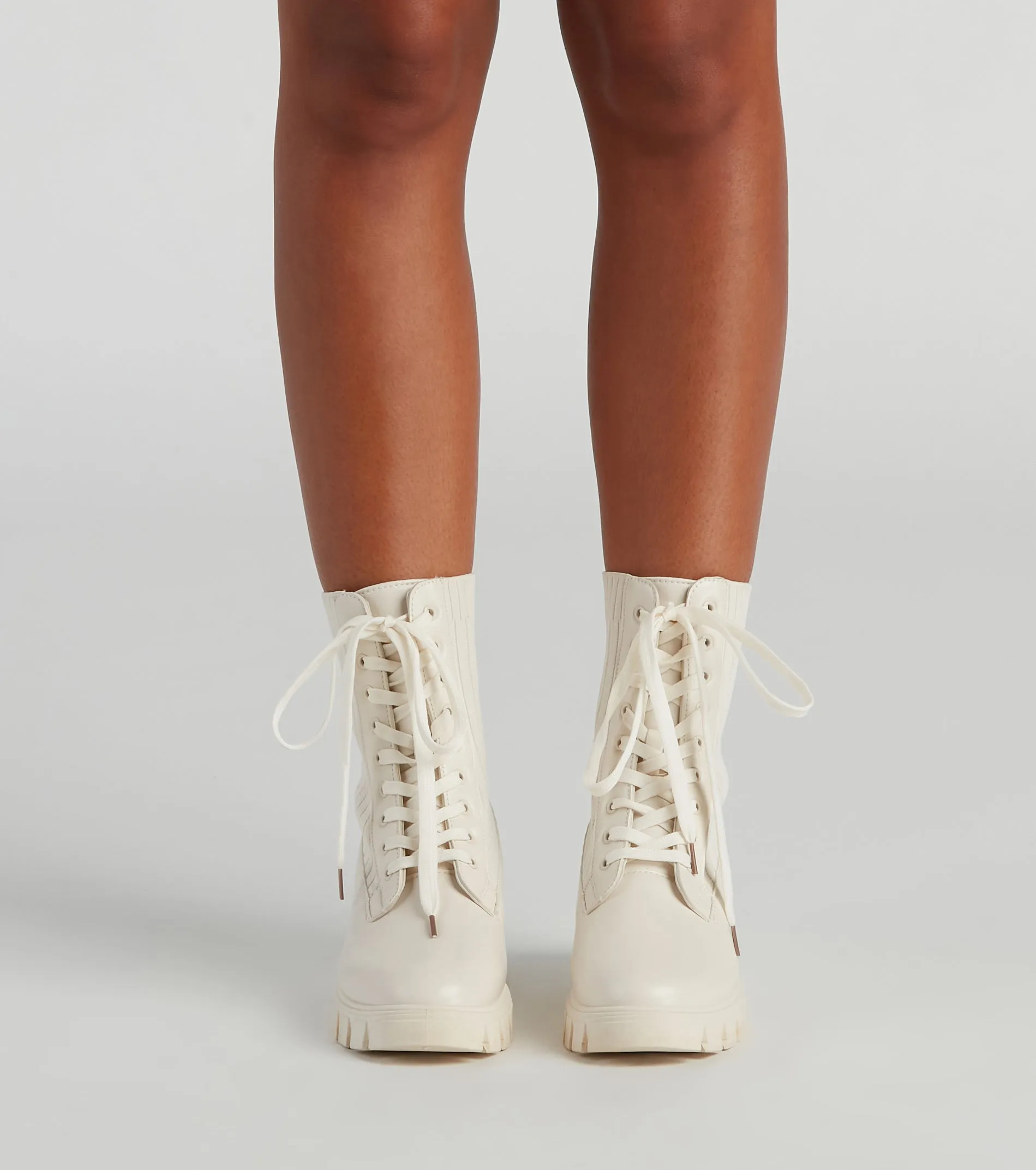 Trendy Moves Lace-Up Combat Boots