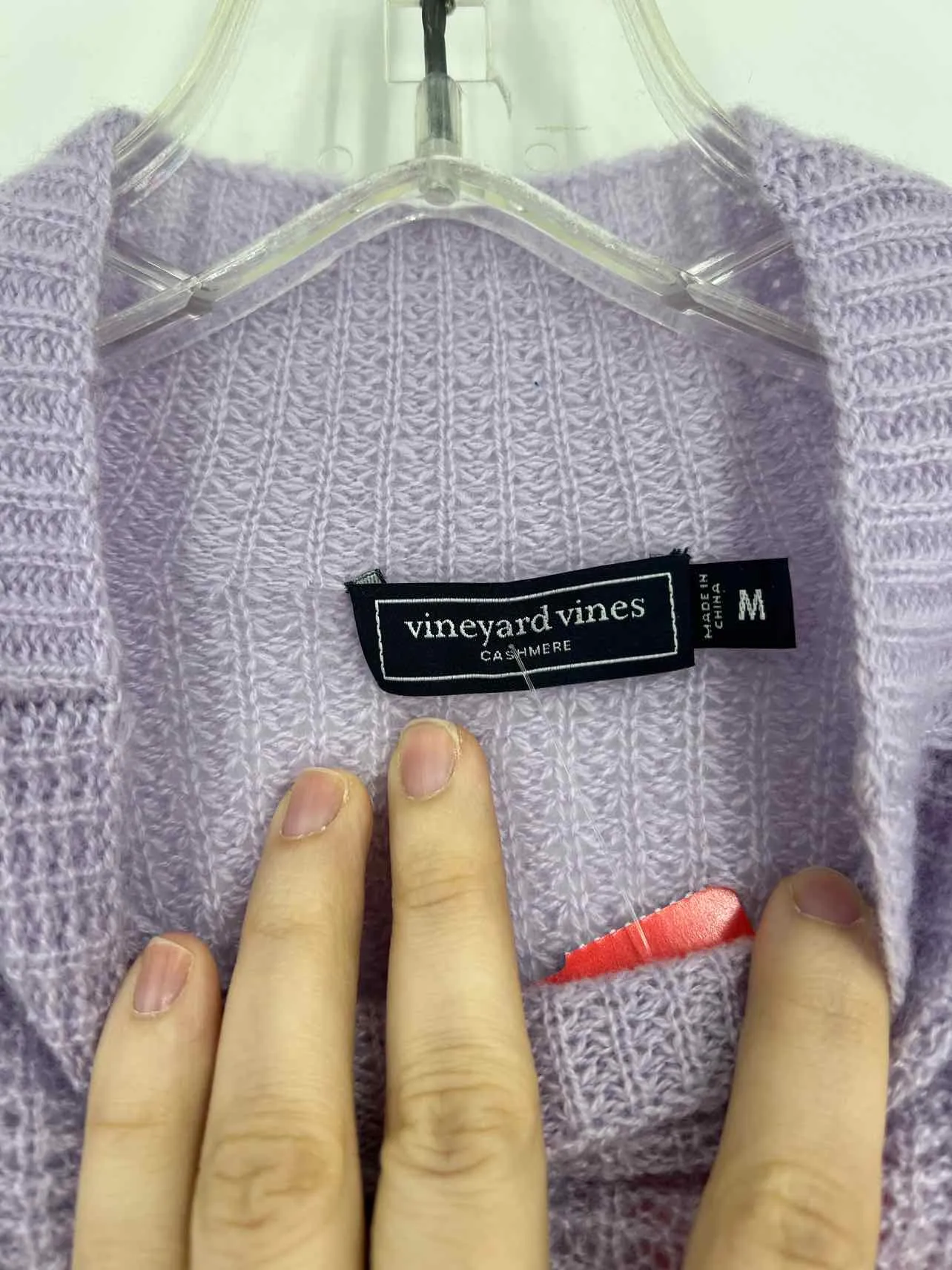 Vineyard Vines Size M Lavender Mock Neck Cashmere Sweaters Sweater