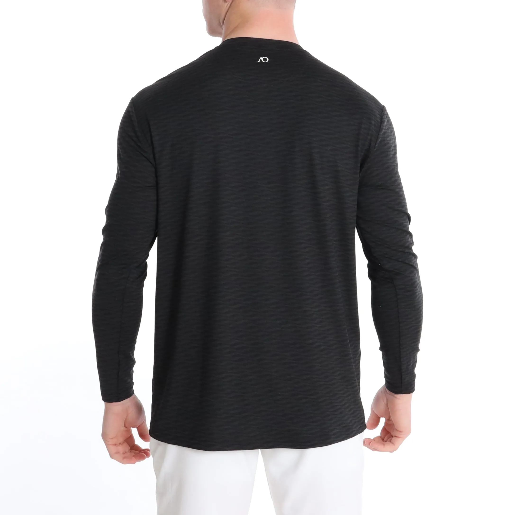 Wave LS Henley - Black Heather