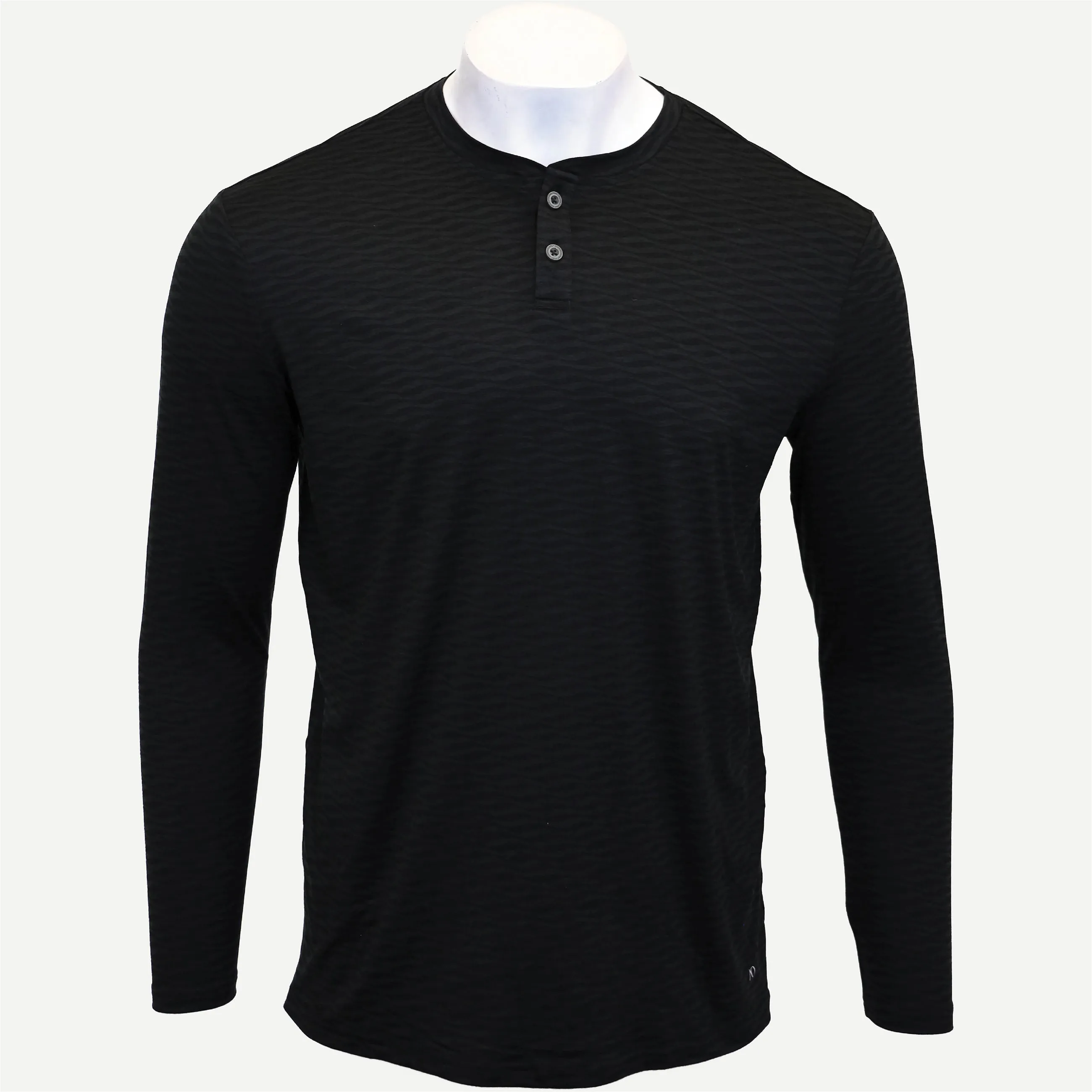 Wave LS Henley - Black Heather