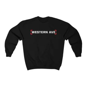 Western Ave Bracket Unisex Heavy Blend™ Crewneck Sweatshirt