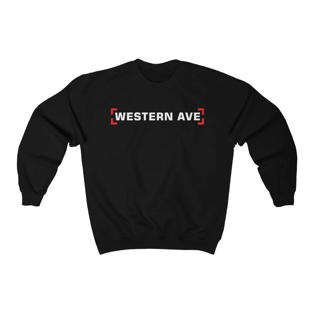 Western Ave Bracket Unisex Heavy Blend™ Crewneck Sweatshirt