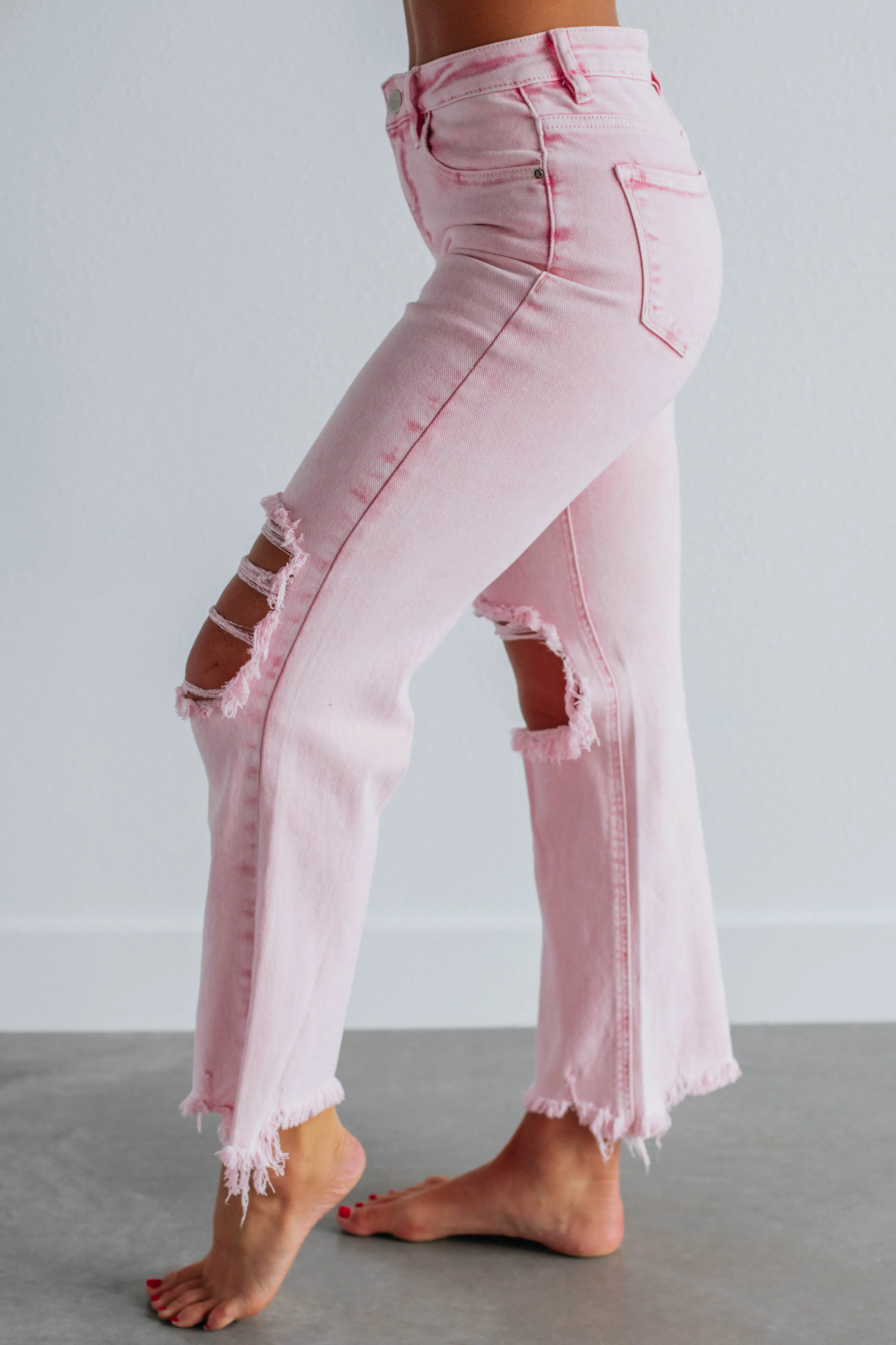 Willow Risen Jeans - Acid Pink