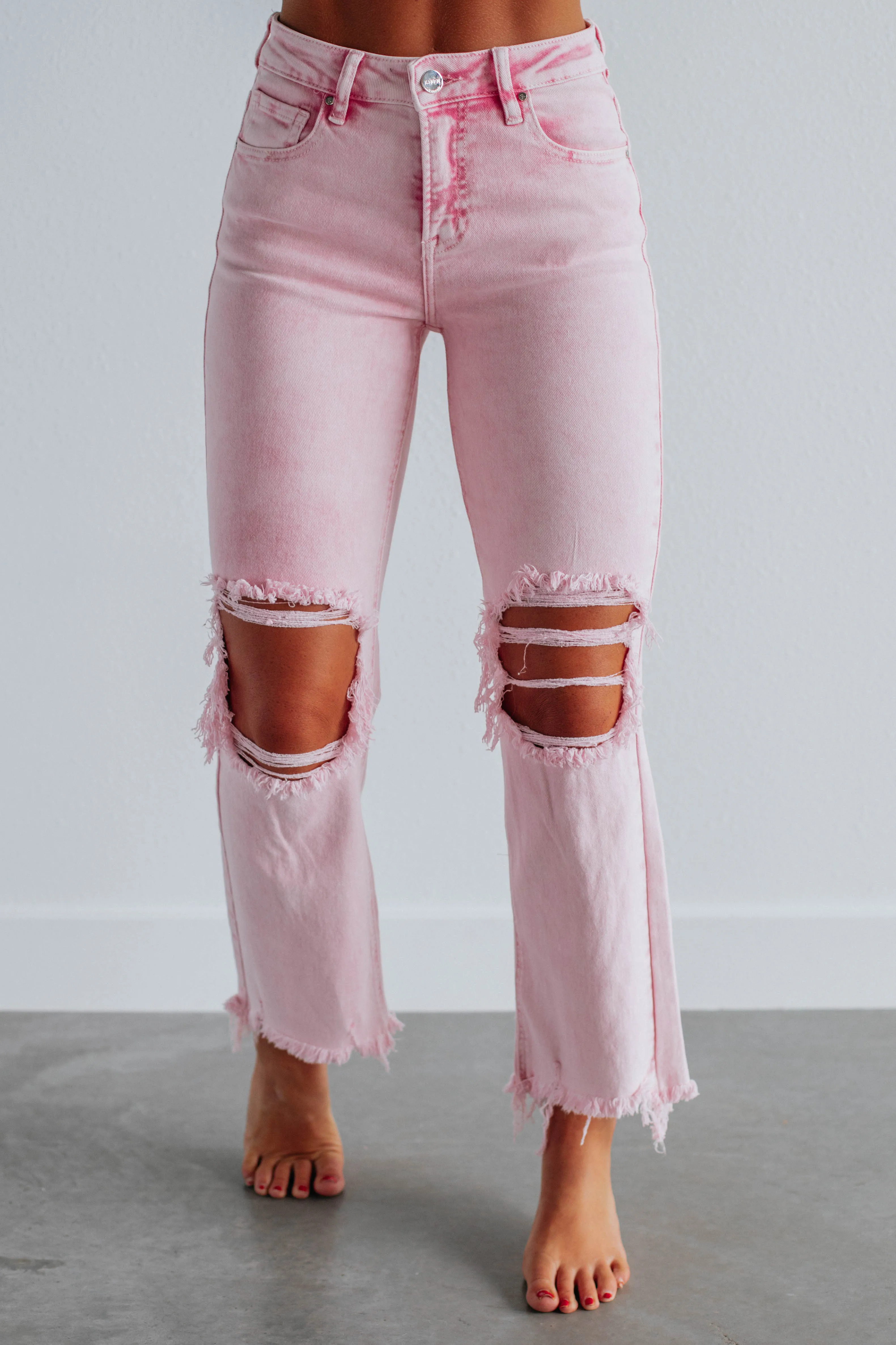 Willow Risen Jeans - Acid Pink