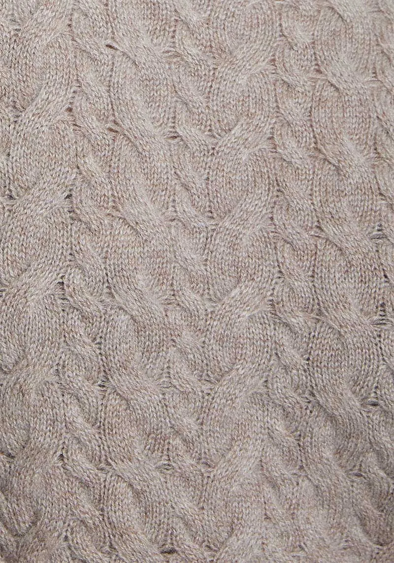 Women's Deep-Textured Cableknit Cashmere Sweater