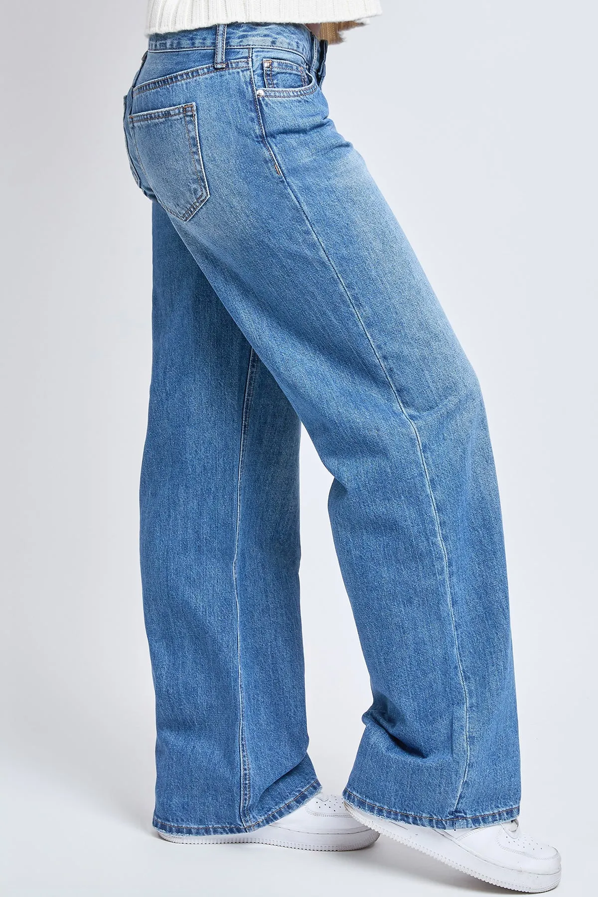 Women's Low Rise Wide Leg Rigid Jeans