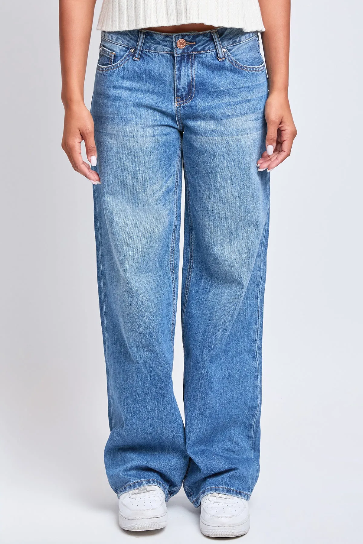 Women's Low Rise Wide Leg Rigid Jeans