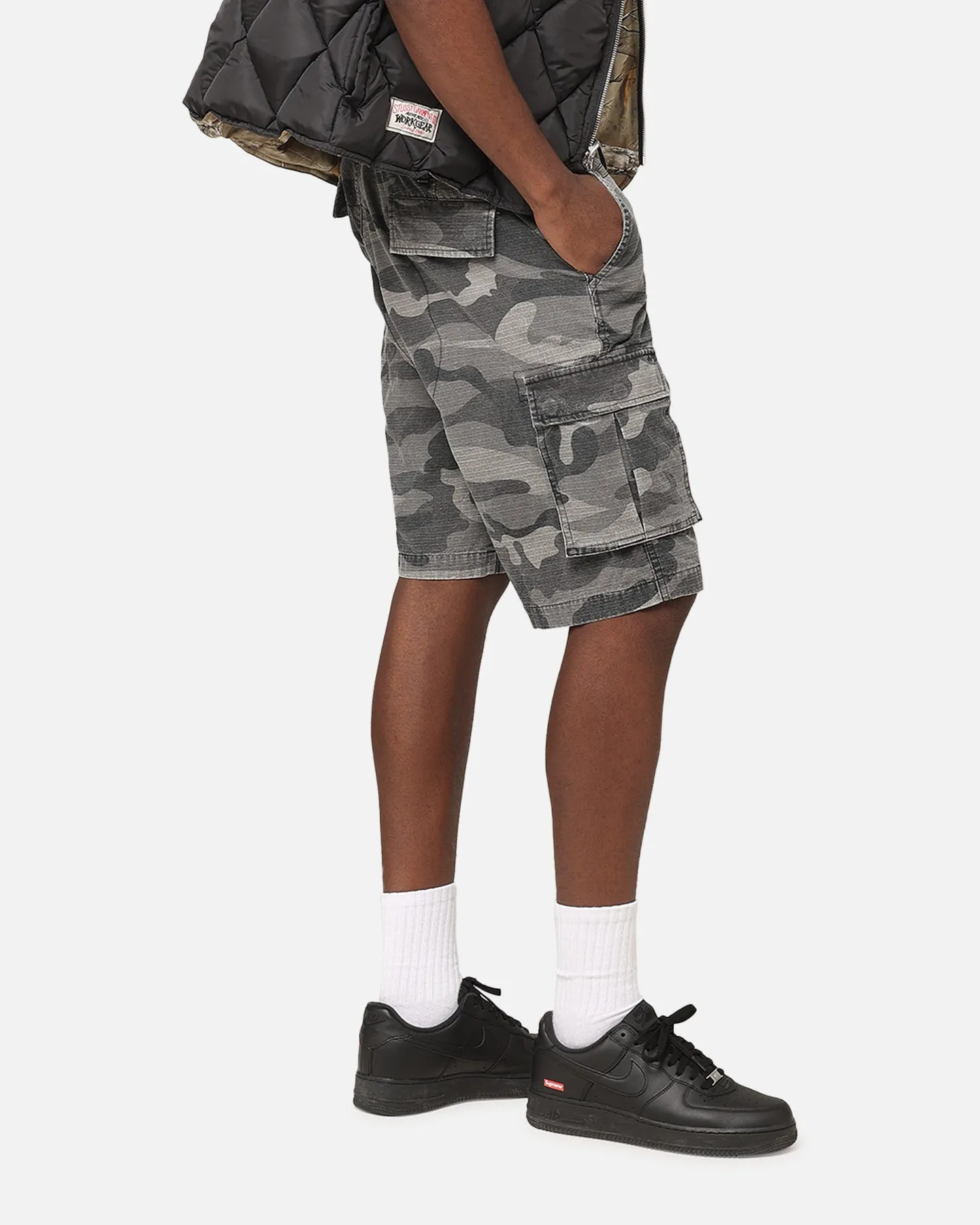 XXIII Torrent Cargo Shorts Washed Black Camo